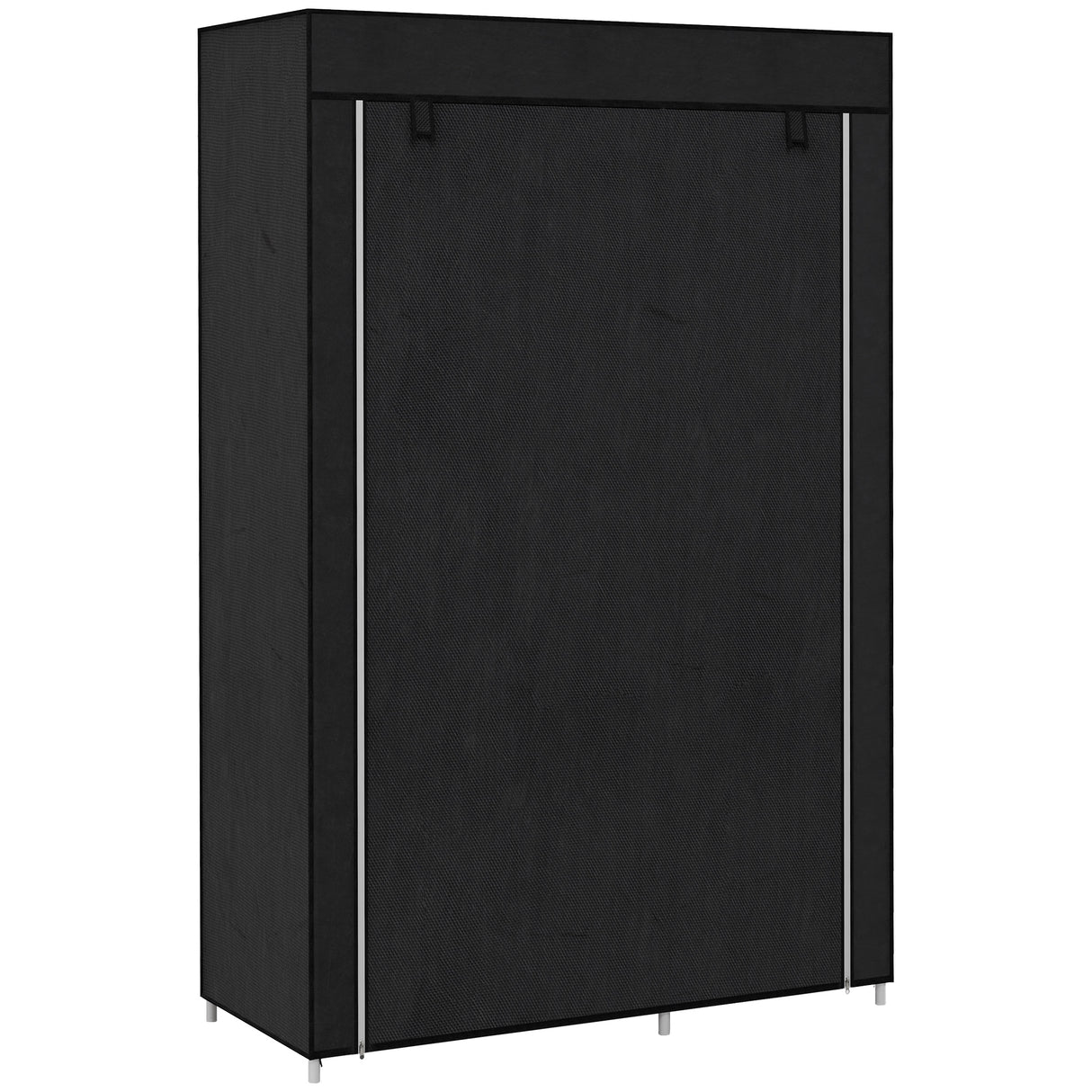 easycomfort easycomfort armadio guardaroba portatile in tessuto con 6 ripiani aperti e un appendino 103x43x162 5 cm nero