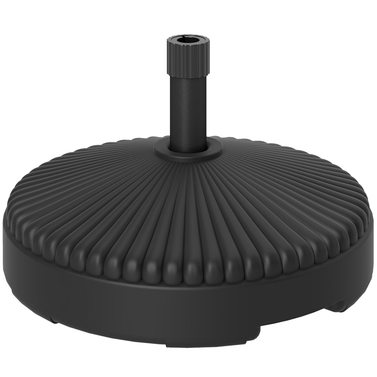 easycomfort easycomfort base per ombrellone 3 m max riempibile con acqua o sabbia in hdpe nero 55x30 cm