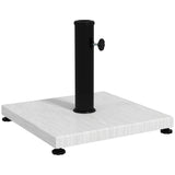 easycomfort easycomfort base per ombrellone da 25kg in metallo e cemento con effetto legno 45x45x33 5cm bianco