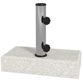 easycomfort easycomfort base per ombrellone da giardino 25kg per pali da 32mm 38mm e 48mm in granito e acciaio inox 45x22 5x40 cm grigia