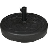 easycomfort easycomfort base per ombrellone rotonda in plastica riempibile con acqua e sabbia per pali da 38 48 mm 56 cm nero