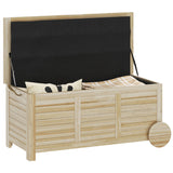 easycomfort easycomfort baule da esterno 185l a 2 ruote con telo interno e coperchio in legno di abete 110x50x50 cm color legno