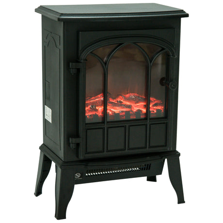 easycomfort easycomfort camino da terra elettrico potenza 1000w 2000w con effetto fiamma luminosita regolabile ferro e vetro 392356 5cm ean 8054144130767