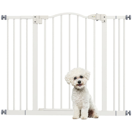 easycomfort easycomfort cancelletto per cani estensibile con 4 viti regolabili in metallo e plastica 74 100x78 cm bianco