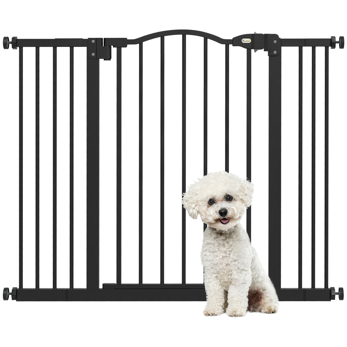 easycomfort easycomfort cancelletto per cani estensibile con 4 viti regolabili in metallo e plastica 74 100x78 cm nero