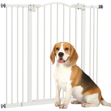 easycomfort easycomfort cancelletto per cani estensibile con 4 viti regolabili in metallo e plastica 74 100x94 cm bianco