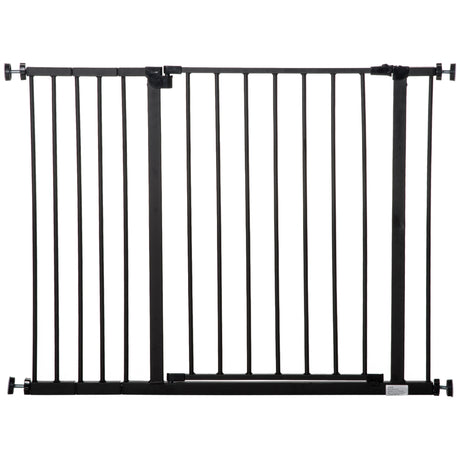 easycomfort easycomfort cancelletto per cani estensibile con viti e ampia apertura in metallo e plastica 76 107x76 cm nero