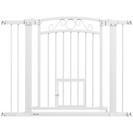 easycomfort easycomfort cancellino per cani regolabile con estensioni porta per gatti e apertura a una mano 76 104x77cm bianco