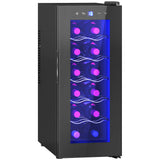 easycomfort easycomfort cantinetta frigorifero per 12 bottiglie con doppio controllo temperatura ripiani regolabili e luci nero