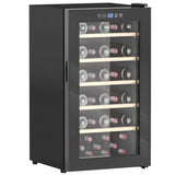 easycomfort easycomfort cantinetta vino frigo per 41 bottiglie capacita 91l controllo temperatura e ripiani in legno nero