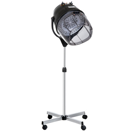 easycomfort easycomfort casco asciugacapelli 1180w ad altezza regolabile con timer 60 minuti e ruote girevoli 65x65x115 165 cm nero