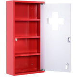 easycomfort easycomfort cassetta porta medicine armadietto medicinali 4 livelli porta in vetro 603012cm rosso ean 8054111840521