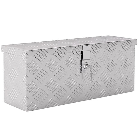 easycomfort easycomfort cassetta portautensili da 2 kg con chiusura a chiave in lamiera di alluminio 50x15 5x20 5 cm argento