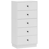 easycomfort easycomfort cassettiera 5 cassetti per camera da letto moderna e salvaspazio 47x29x95 cm bianco