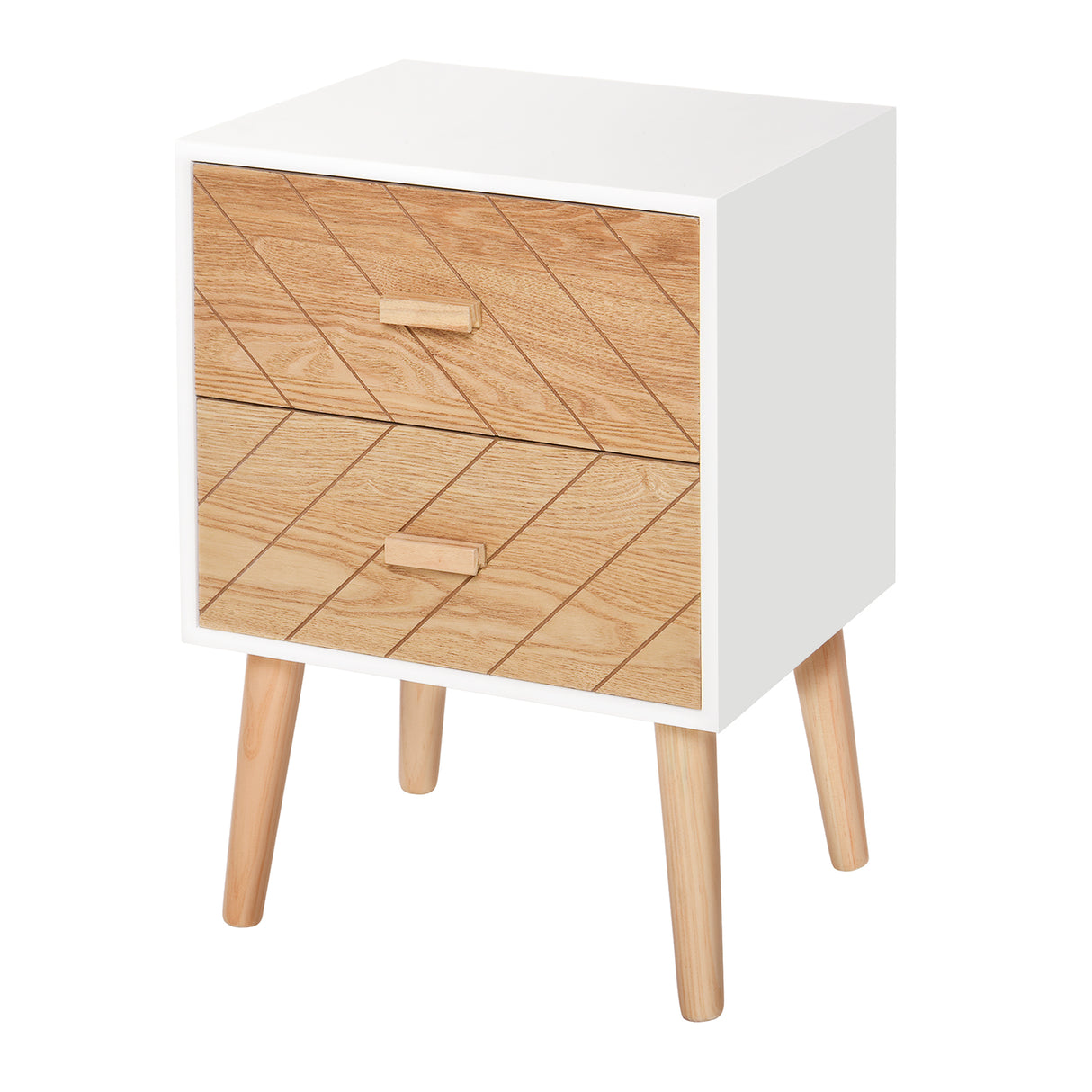 easycomfort easycomfort comodino camera da letto moderno comodino cameretta con 2 cassetti ampio piano legno 40x30x55 5 cm ean 8054111849753