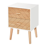 easycomfort easycomfort comodino camera da letto moderno comodino cameretta con 2 cassetti ampio piano legno 40x30x55 5 cm ean 8054111849753