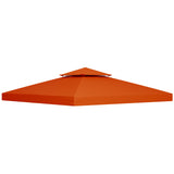 easycomfort easycomfort copertura per gazebo 3x3 m a 2 livelli in poliestere resistente con 8 fori di drenaggio rosso ruggine