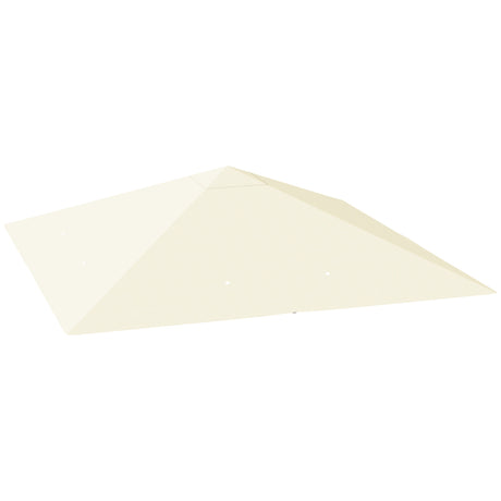 easycomfort easycomfort copertura per gazebo 3x3 m da giardino con 8 fori di drenaggio in tessuto oxford 600d bianco crema