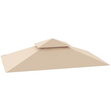 easycomfort easycomfort copertura per gazebo da giardino per barbecue 1 52x2 44 m a 2 livelli in poliestere 160gsm beige