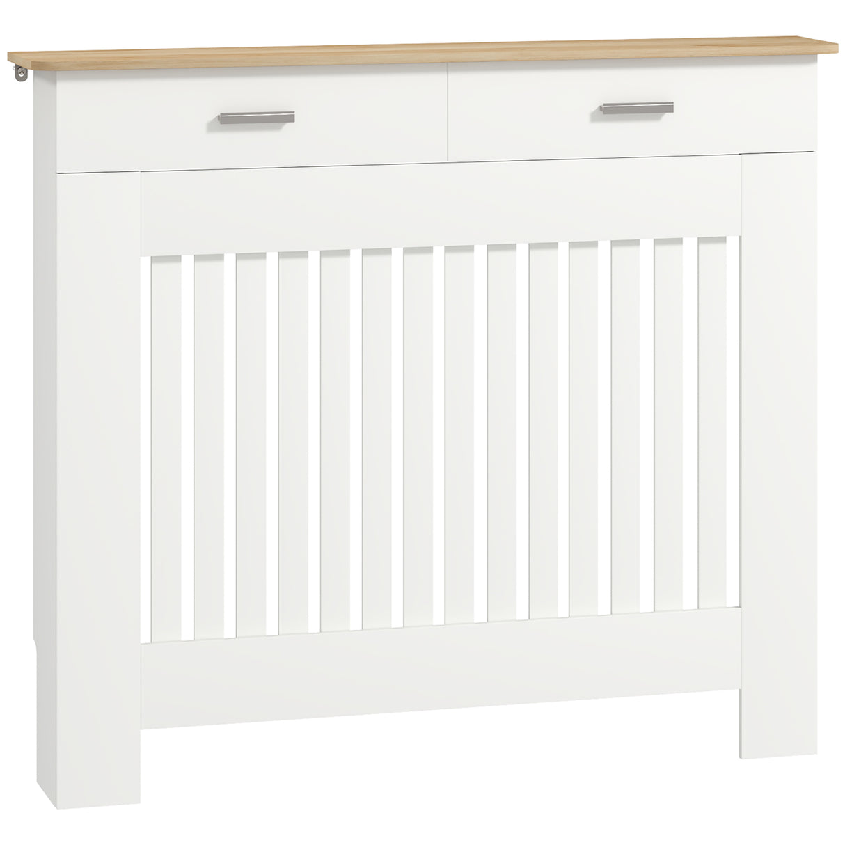 easycomfort easycomfort copritermosifone a doghe antiribaltamento con cassetto portaoggetti in legno 112x19x97 cm bianco