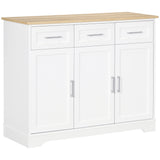 easycomfort easycomfort credenza moderna a 3 cassetti e 3 ante in mdf e truciolato con ripiano regolabile 101x39x82 cm bianco