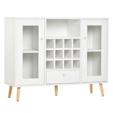 easycomfort easycomfort credenza moderna da cucina con cantinetta vini 12 bottiglie cassetto e armadietti in legno 100x33x80cm bianco