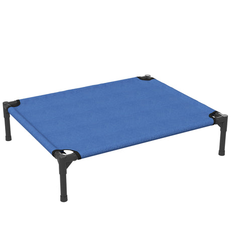 easycomfort easycomfort cuccia lettino per cani rialzato pieghevole per interno ed esterno in metallo e tessuto oxford 76x61x18 cm blu