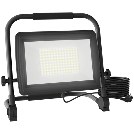easycomfort easycomfort faretto led da lavoro da 6500k con testa girevole e supporto regolabile in alluminio e metallo 35x20x32 cm nero