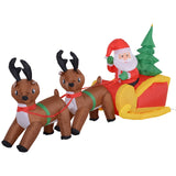 easycomfort easycomfort gonfiabile di babbo natale con slitta e renne autogonfiabile elettrico impermeabile e resistente lungo 2 3 metri