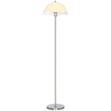 easycomfort easycomfort lampada a piantana moderna con paralume a doppio strato in metallo e acrilico 35x150 cm bianca