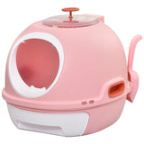 easycomfort easycomfort lettiera per gatti chiusa con vassoio estraibile 2 ingressi e paletta 47x55x44 cm rosa