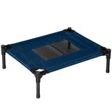 easycomfort easycomfort lettino per cani rialzato con seduta traspirante in acciaio e tessuto 61x46x18 cm marrone e nero