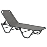easycomfort easycomfort lettino prendisole in alluminio con schienale reclinabile a 5 livelli 163x58 5x91cm grigio