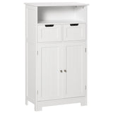 easycomfort easycomfort mobile bagno multiuso salvaspazio armadietto da bagno con armadietto 2 ante mensola e 2 cassetti regolabili 60x30x108 8cm bianco ean 8054144131023
