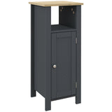 easycomfort easycomfort mobile bagno salvaspazio con armadietto e ripiano aperto in legno 32x30x80cm grigio