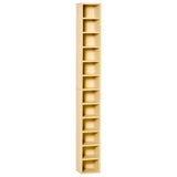 easycomfort easycomfort mobile libreria porta cd a 12 ripiani per 204 cd in mdf e truciolato 21x20x175 cm color legno