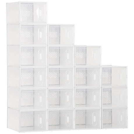 easycomfort easycomfort mobile scarpiera rettangolare in plastica pp 18 box 25x35x19 cm per scarpe max 43 eu vestiti e libri