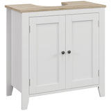 easycomfort easycomfort mobile sottolavabo bagno a u con ripiano regolabile interno in mdf 60x30x60 cm bianco e color legno
