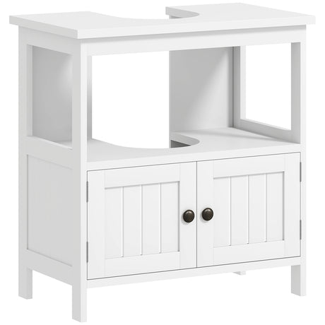easycomfort easycomfort mobile sottolavabo con ripiano e armadietto intaglio e u e 2 ante 60x30x60 cm bianco