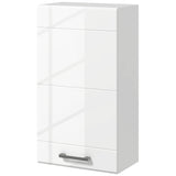 easycomfort easycomfort mobiletto bagno in mdf a muro con 3 ripiani e ripiano superiore regolabile 37x22 5x70 cm bianco