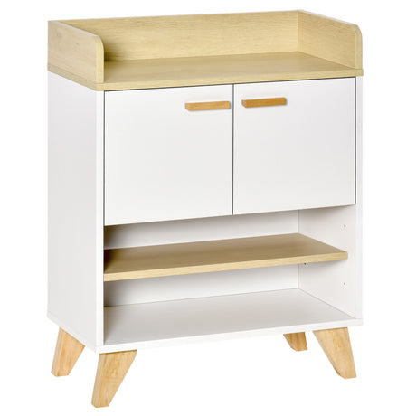 easycomfort easycomfort mobiletto multiuso con armadietto e ripiani aperti mobile da soggiorno cucina ufficio in legno bianco 60x30x78cm