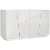 easycomfort easycomfort mobiletto multiuso in truciolato bianco a 5 livelli con ripiano regolabile su 3 livelli 150x40x88 cm
