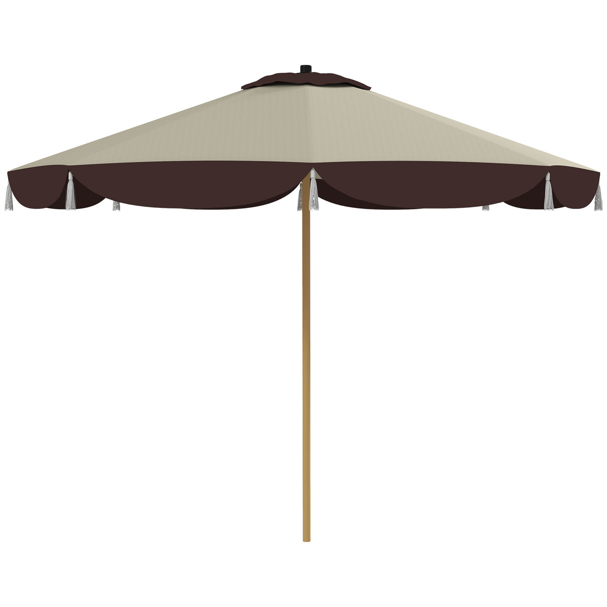 easycomfort easycomfort ombrellone da giardino 2 6 m con copertura uv50 presa daria e 8 stecche beige