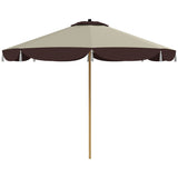 easycomfort easycomfort ombrellone da giardino 2 6 m con copertura uv50 presa daria e 8 stecche beige