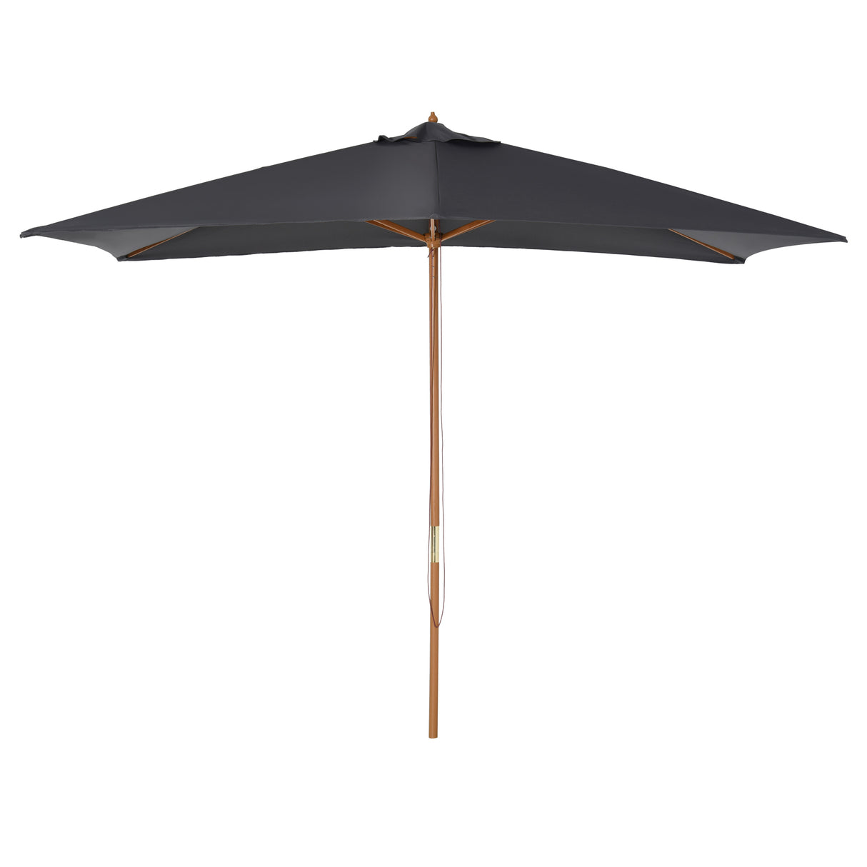 easycomfort easycomfort ombrellone da giardino 2x3m in legno e bambu con 8 stecche e copertura in poliestere grigio scuro