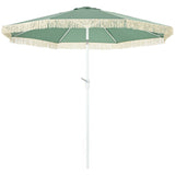 easycomfort easycomfort ombrellone da giardino a manovella inclinabile e palo a 2 sezioni poliestere e metallo 2 6x2 4 m verde