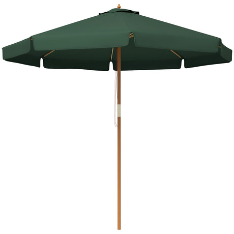 easycomfort easycomfort ombrellone da giardino con doppio tettuccio in bambu e poliestere 325x250 cm verde
