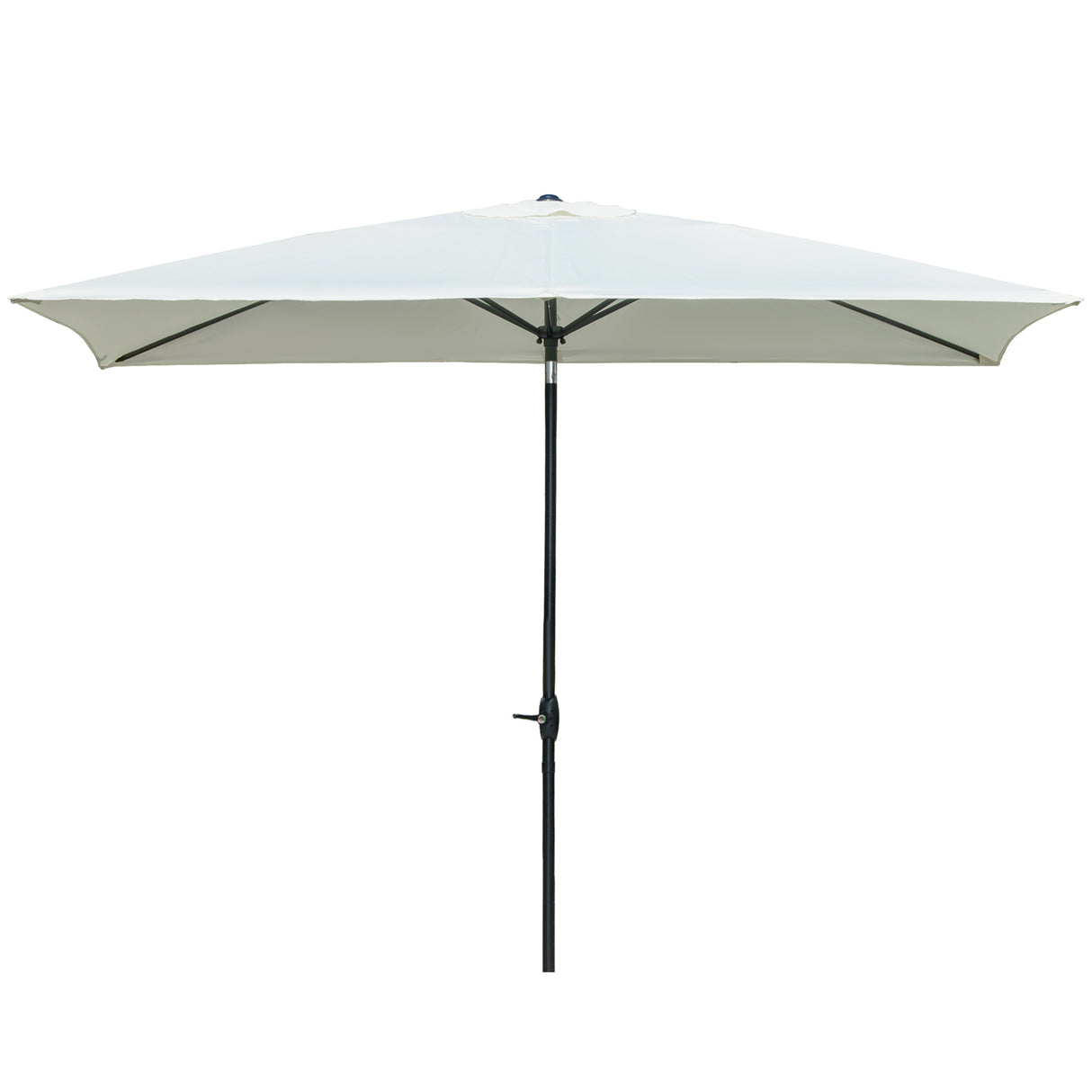 easycomfort easycomfort ombrellone rettangolare 2x3 m da giardino con apertura a manovella e inclinazione regolabile beige