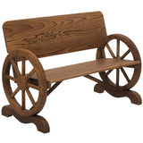 easycomfort easycomfort panca da giardino 2 posti con schienale alto in legno di abete 114x58x80 cm marrone