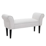 easycomfort easycomfort panca fondo letto imbottita con braccioli arrotolati e 4 piedini 102x35x51 cm grigia